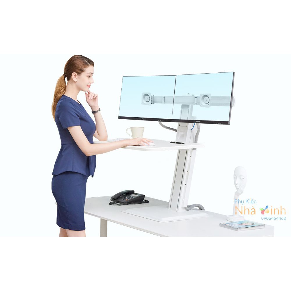 GIÁ TREO 2 MÀN HÌNH MÁY TÍNH ĐỂ BÀN HỖ TRỢ BÀN PHÍM NB-S100 | BigBuy360 - bigbuy360.vn