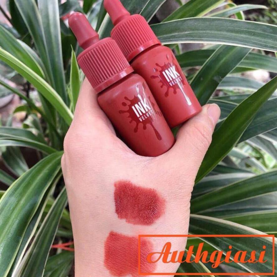 Son Peripera Ink Velvet Màu Mới 22 Cam Cháy và 12 Hồng Đào lên màu cực chuẩn