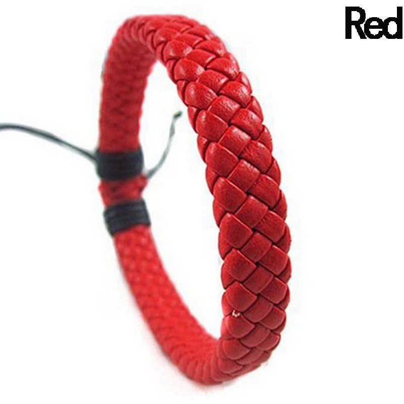 flowersqueen Vòng tay da tết phong cách vintage cho nam và nữ