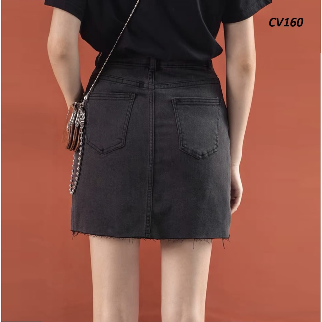 Chân váy jeans co giãn ngắn có lót quần CV160