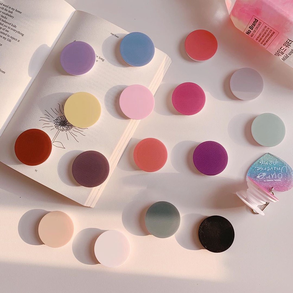 Giá đỡ chống lưng điện thoại iring popsocket griptok hình tròn 17 màu