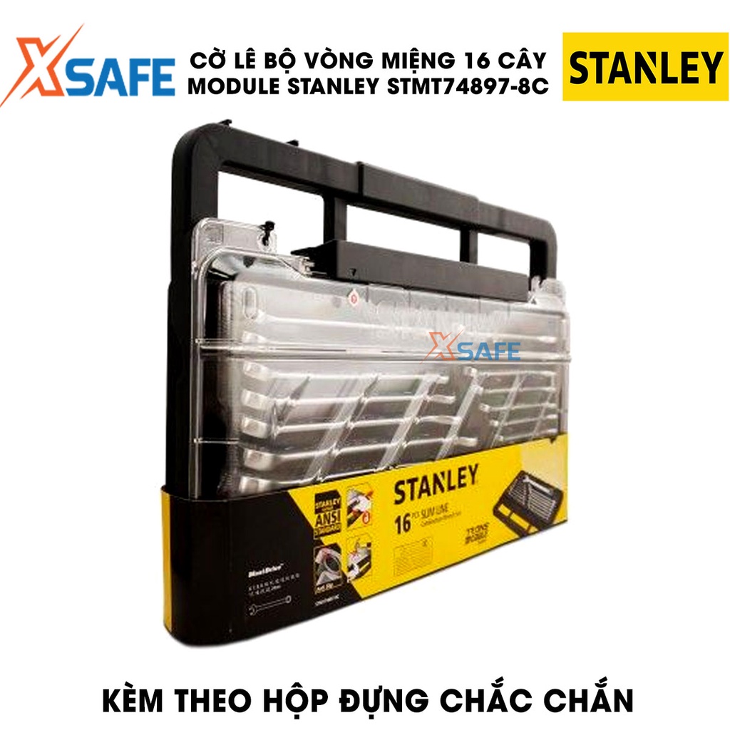 Cờ lê bộ vòng miệng 16 chi tiết MODULE STANLEY STMT74897-8C thép Chorme Vanadium, đa dạng kích thước - chính hãng