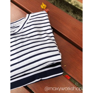 Áo croptop tay ngắn short stripped tee Maxy Workshop