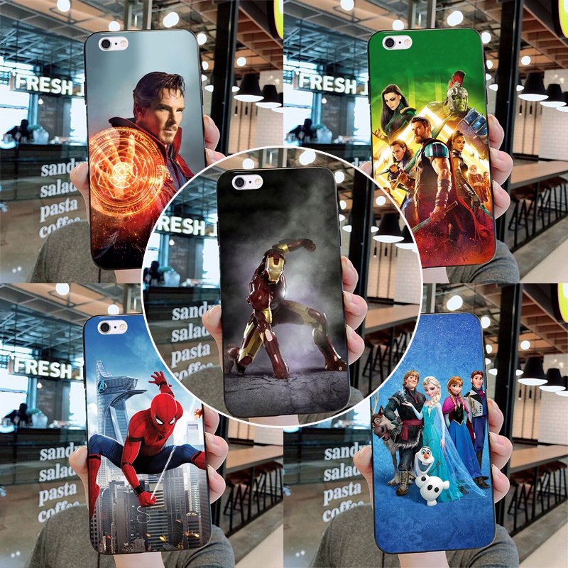 Ốp điện thoại chống va đập hình Iron Man cho Iphone 5 5s se 6 6s 6 7 8 Plus