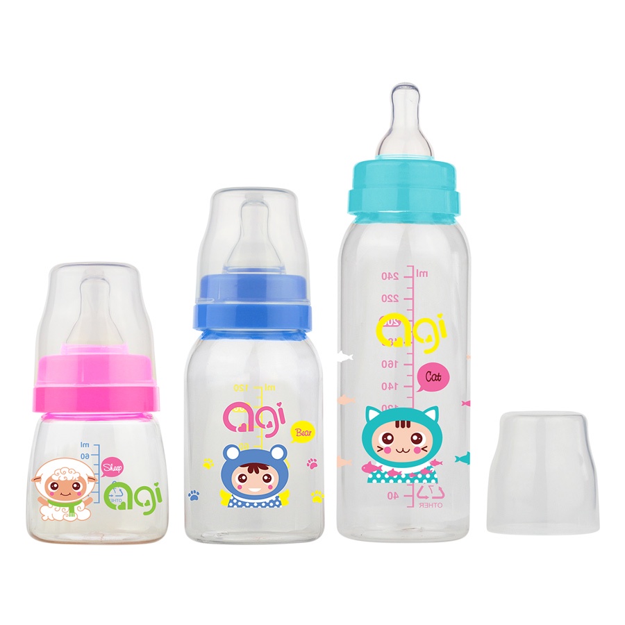 Bình sữa nhựa PP cổ hẹp AGI 60ml-120ml-250ml