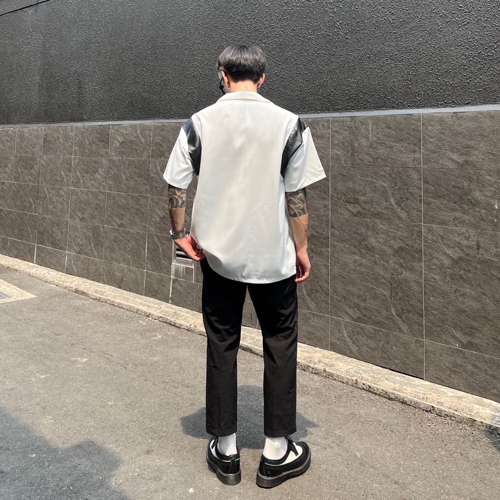 Áo sơ mi The Bad God Striped cuban shirt (Lem mực nhẹ)