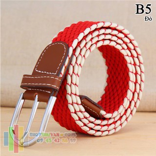Thắt lưng vải dù co giãn mã B - 12 màu lựa chọn