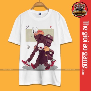Áo thun Sans Undertale ink virus game T03 áo phông Sans có size cho trẻ em nam nữ 3d màu trắng unisex | AoThunGameVn