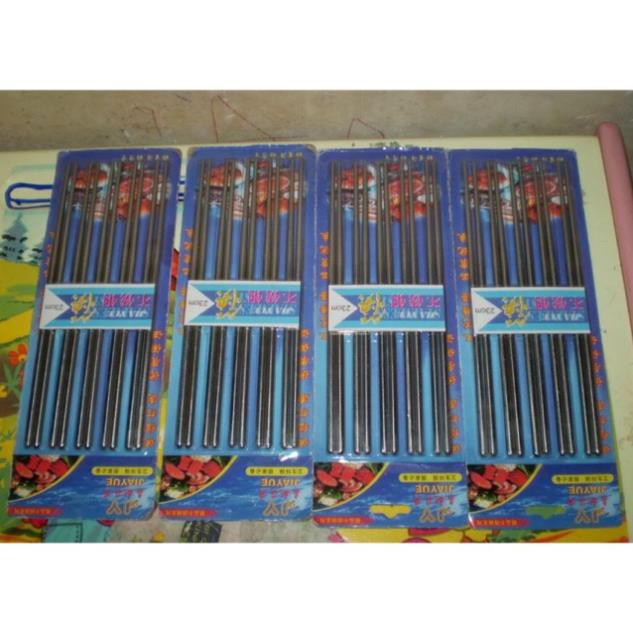 ( hàng loại 1) Combo 10 vỉ đũa inox HQ