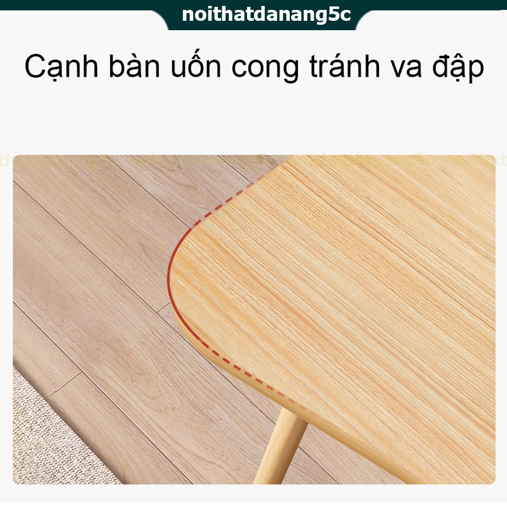 Bàn làm việc, bàn học phong cách Bắc Âu có hộc tủ chân gỗ tự nhiên, chất liệu gỗ MDF cao cấp