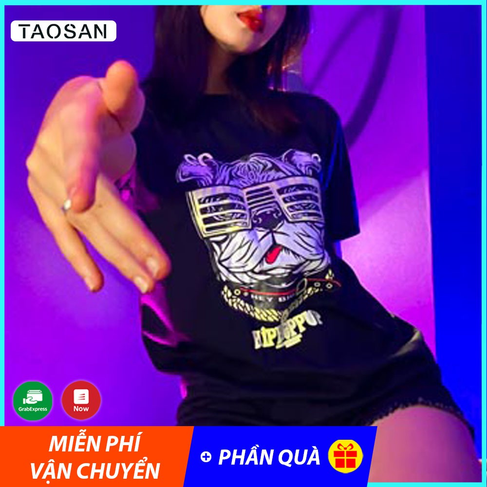 Áo Phông nelly nữ chất cotton form rộng thoáng mát Taosan, áo Thun freesize