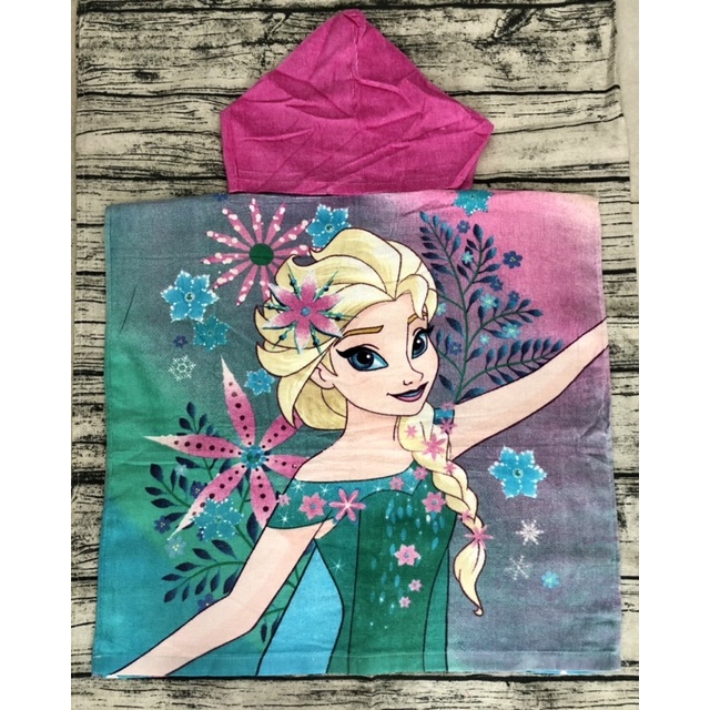 Áo choàng tắm có mũ cho bé elsa pony sofia nhiều mẫu