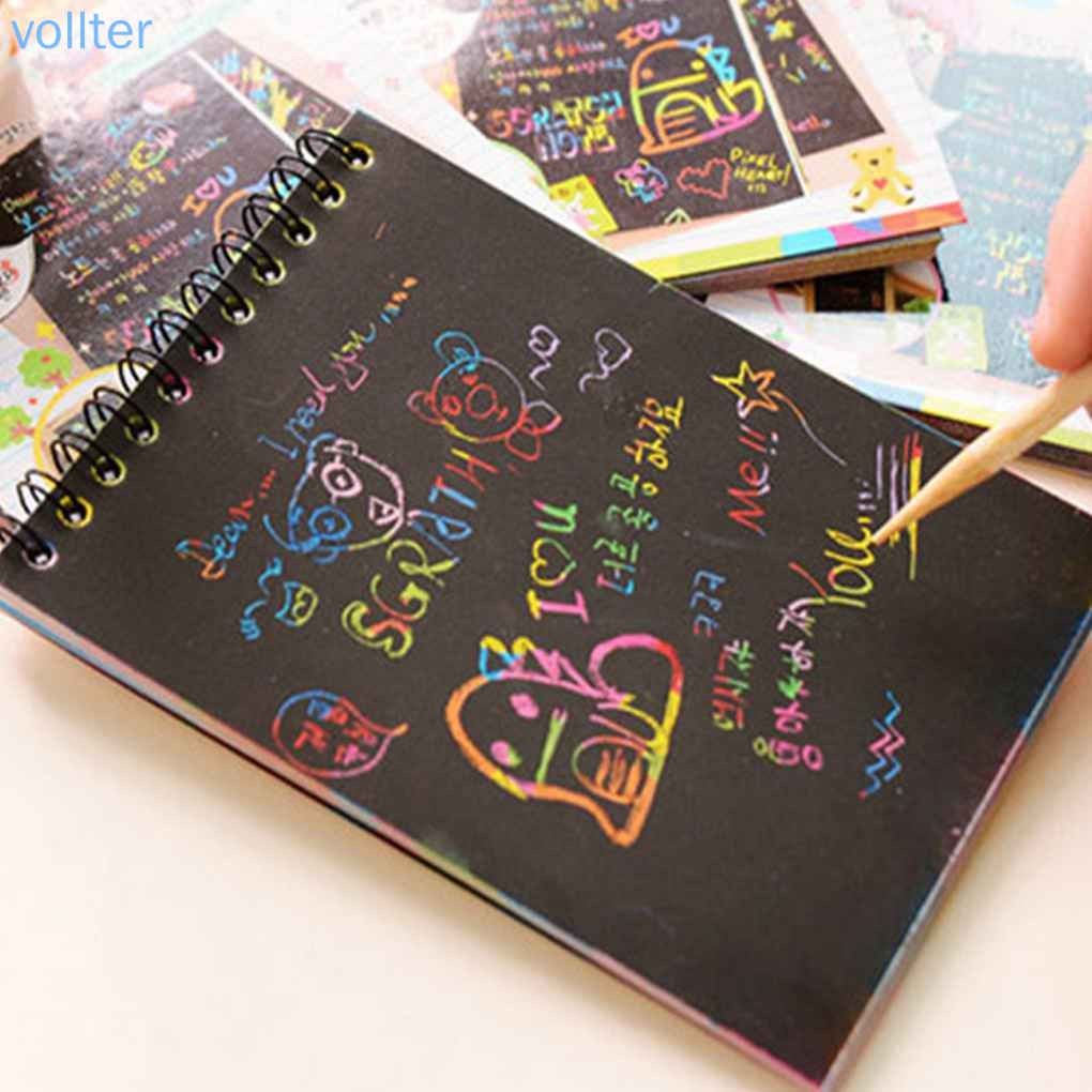 Sổ viết vẽ màu graffiti gồm 10 trang xinh xắn