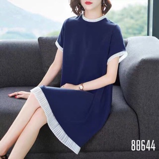 135 Đầm suông phối viền