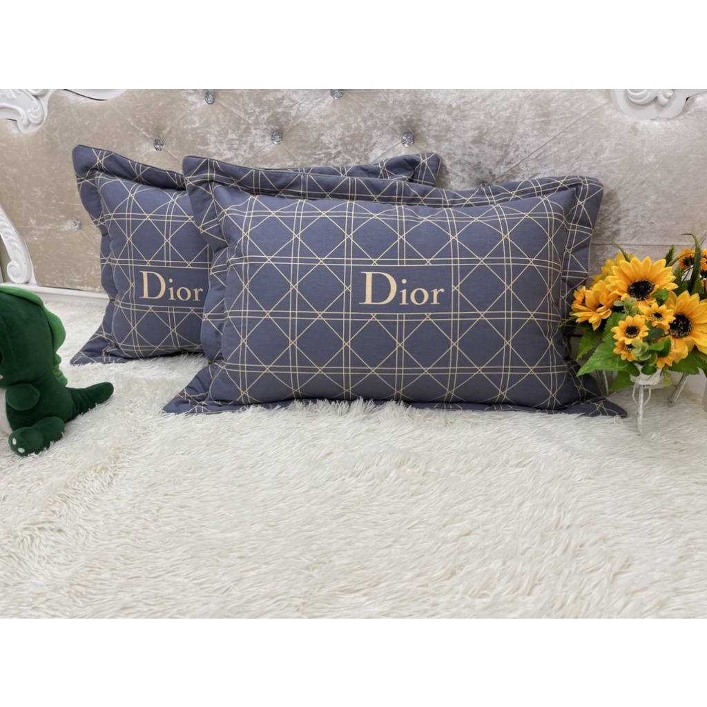 Vỏ gối nằm cottong hàn quốc lót bông và khoá kéo kt 50x70  áo gối nằm lót bông