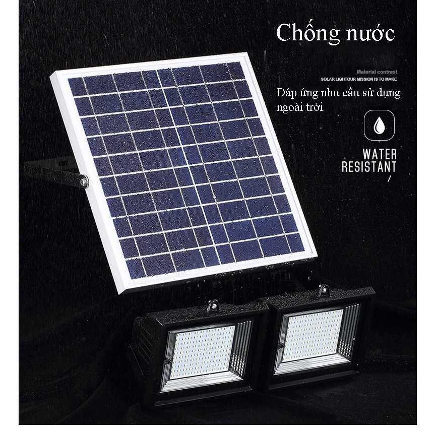 ĐÈN NĂNG LƯỢNG MẶT TRỜI MAX TECH 60W - 100W SOLAR LIGHT - PIN SẠC TRỌN DỜI - CHỐNG NƯỚC IP67- bảo hành 1 năm