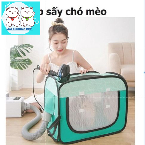Lồng sấy chó mèo dạng hộp sấy thú cưng bằng vải