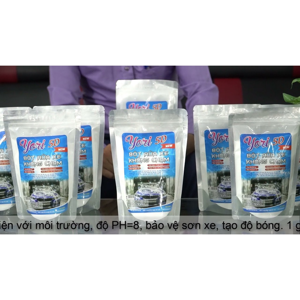 Bột rửa xe không chạm Yori hàng Việt Nam chất lượng cao, độ PH trung tính, an toàn khi sử dụng