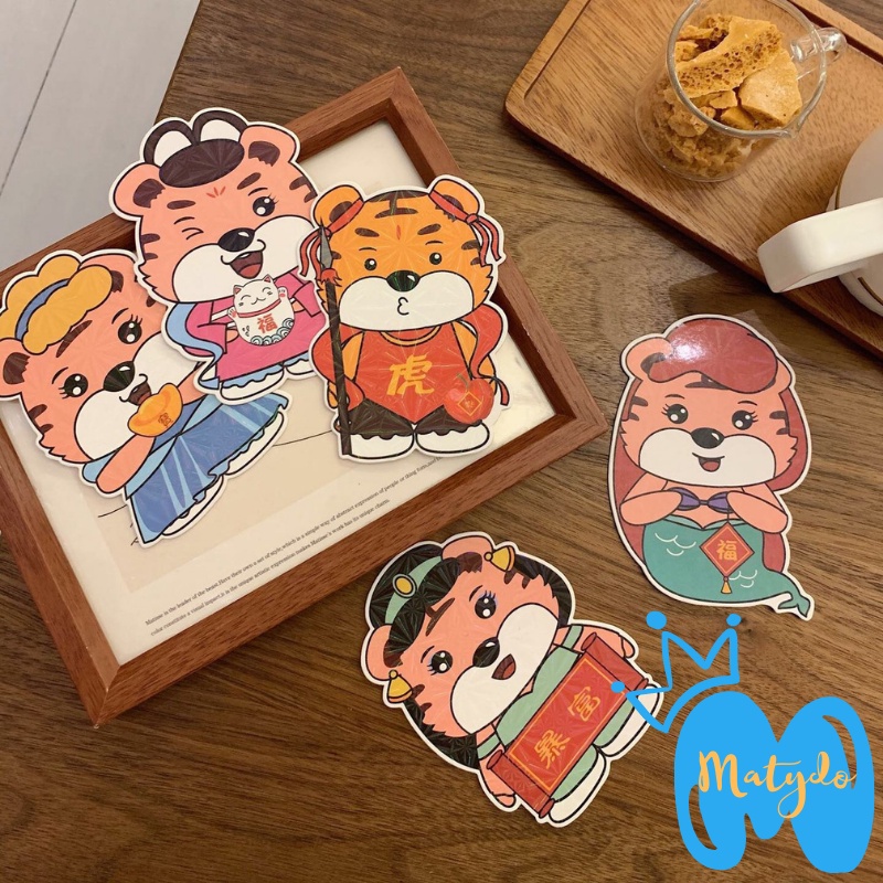 Bao lì xì hoạt hình chibi năm 2022 nhâm dần có hình chú hổ đáng yêu mừng tuổi cho bé được chọn mẫu