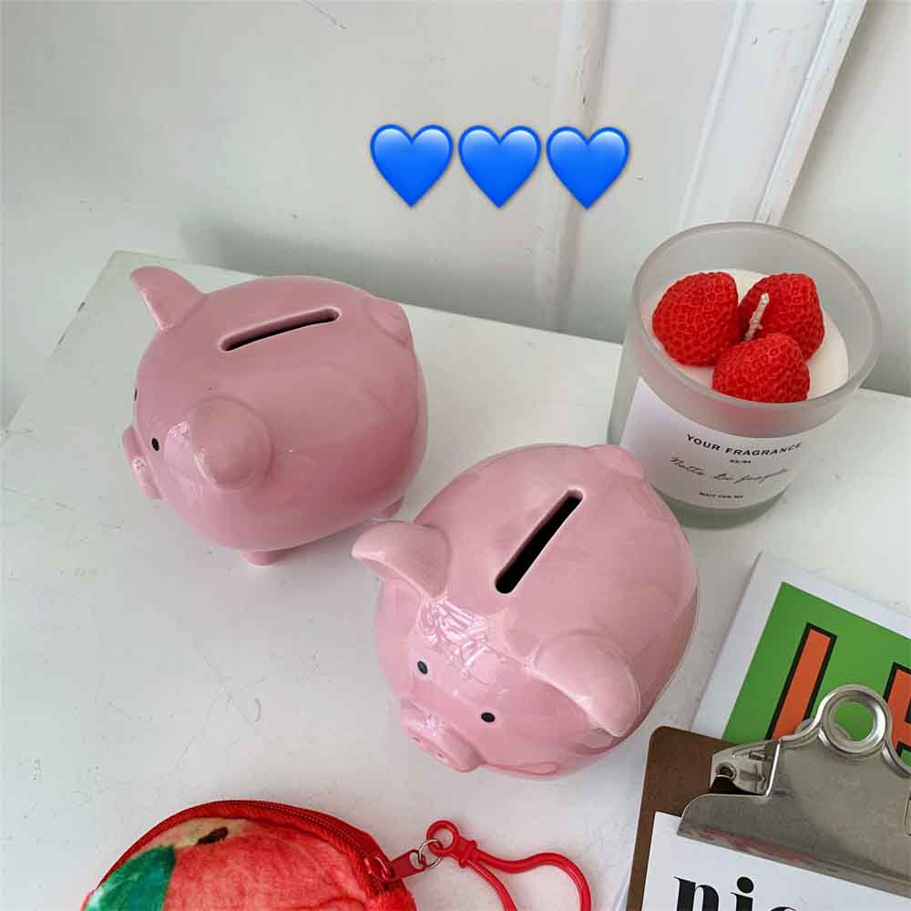 Ống heo tiết kiệm Mini bằng sứ kiểu hoạt hình dễ thương