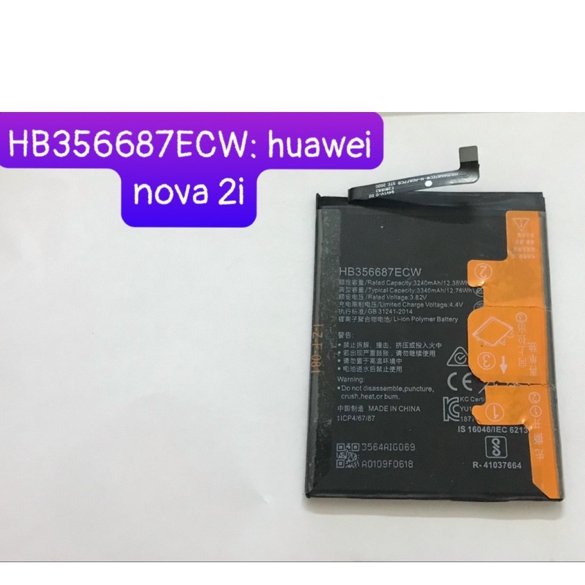 Pin HB356687ECW/Nova 3i ,Nova 2S/ Nova 2i/P30 lite Huawei