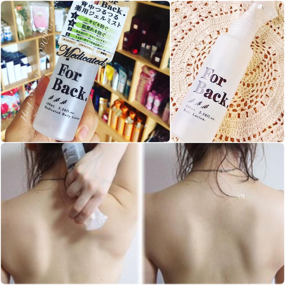 Xịt Lưng Pelican For Back Medicated Body Lotion Gel Mist Nhật Bản giảm mụn lưng 100ml