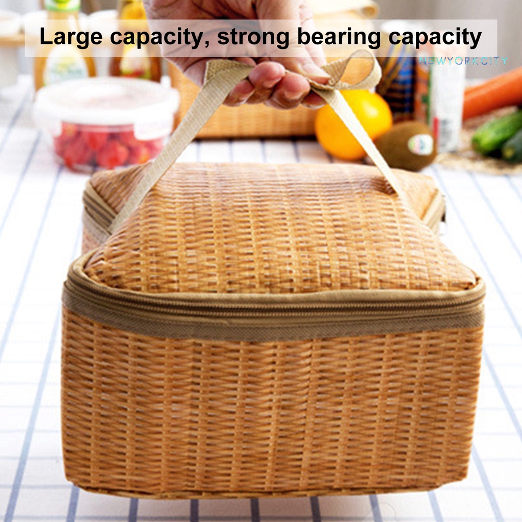 Túi Đựng Cơm Trưa Cách Nhiệt Chống Rách Sức Chứa Lớn Tiện Dụng Mang Theo Dã Ngoại