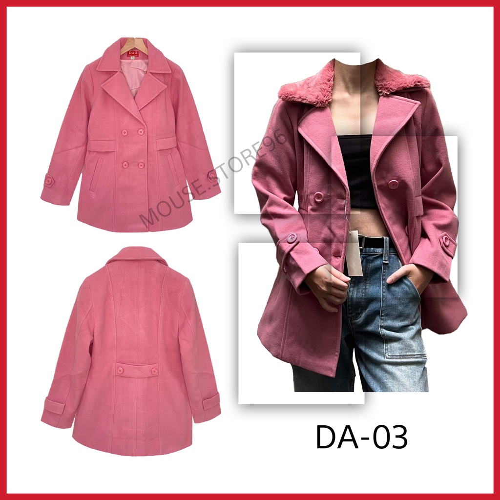 Áo Khoác Dạ Nữ - Áo Cổ Lông Chất Liệu Cao Cấp - Thời Trang Thu Đông Chuẩn Style Hàn Quốc - Hàng Quảng Chuẩn Quảng Châu