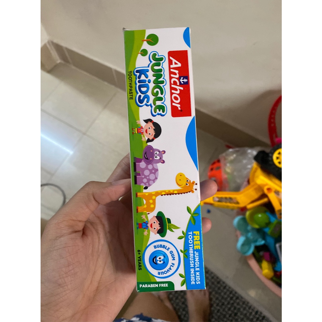 [2 Mùi] Kem đánh răng cho bé ANCHOR Jungle Kids Toothpaste 50g (Tuổi 6+) / Kem đánh răng trẻ em