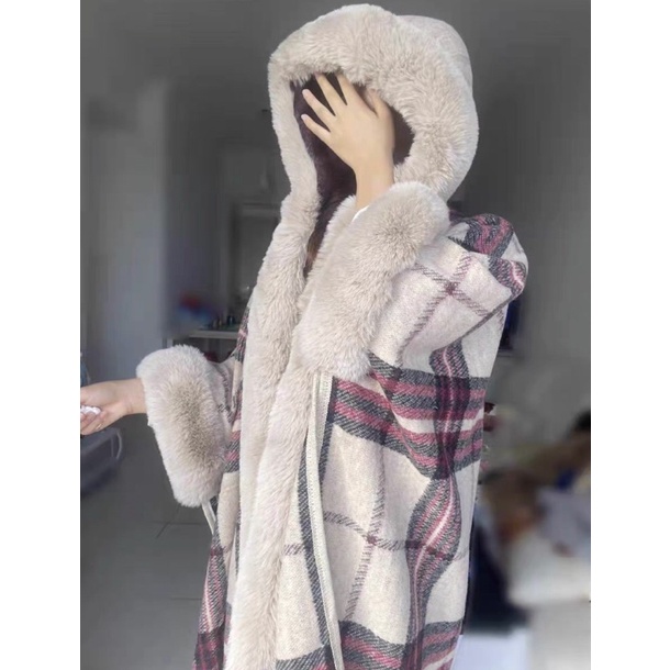 (order 15 ngày )ảnh thật gần cuối Qingzi áo choàng khăn choàng áo choàng mùa thu và mùa đông | BigBuy360 - bigbuy360.vn