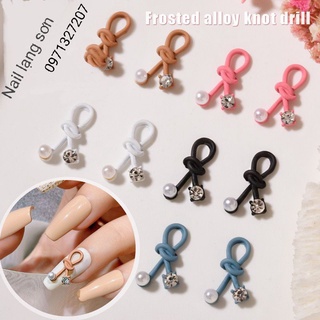Charm Nơ rút đính ngọc,đính đá trang trí móng tay