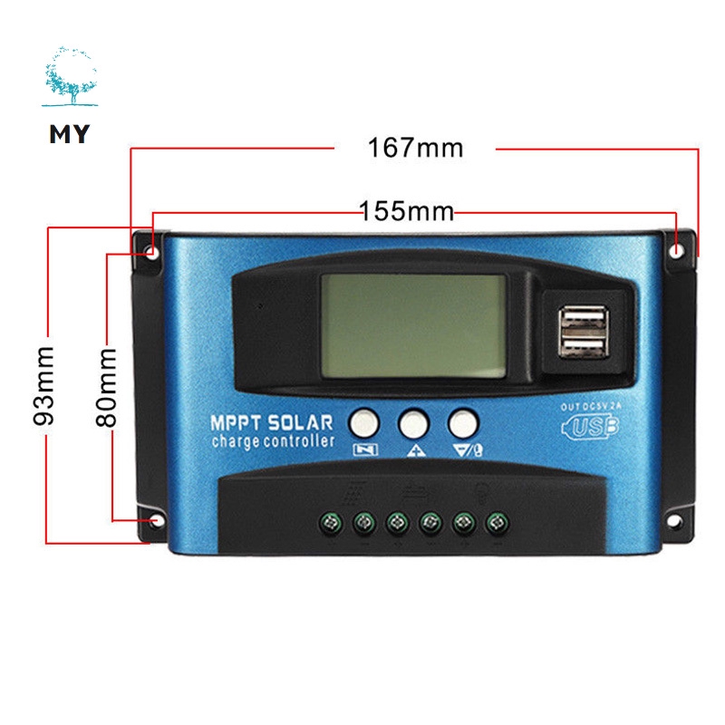 Thiết Bị Điều Khiển Sạc Năng Lượng Mặt Trời Mppt 40a-100a 12v / 24v