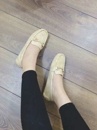 Giày lười da lộn mềm êm
