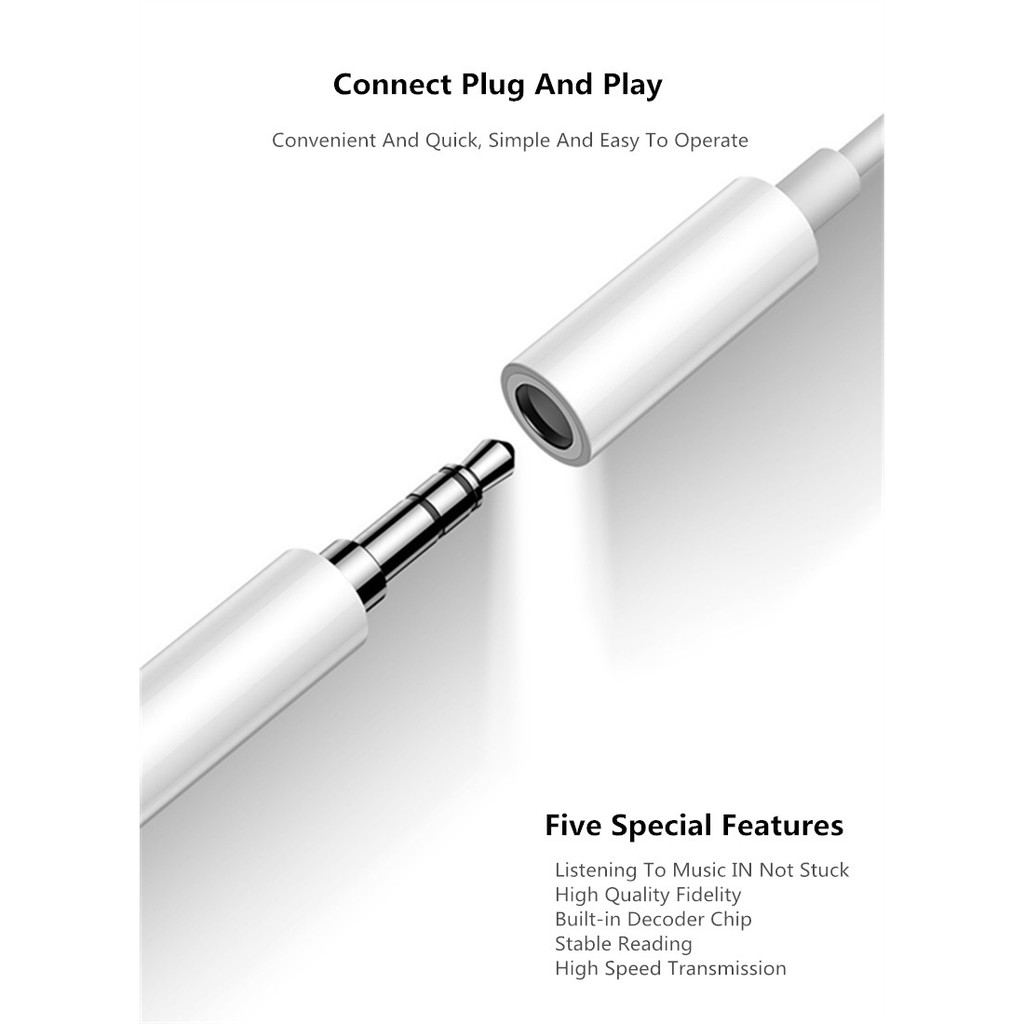 Bộ chuyển đổi tai nghe giắc 3.5mm tiện dụng cho iPhone X 7 8 Plus