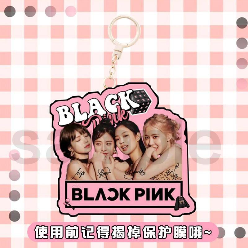 Móc khóa mặt in hình thành viên nhóm nhạc Hàn Quốc Blackpink xinh xắn