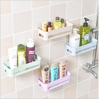 Kệ phòng tắm dán tường -Kệ nhựa treo tường nhà bếp tiện dụng với keo chịu lực cao