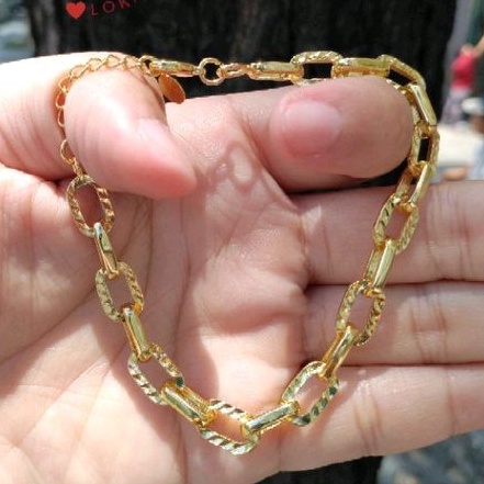 Lắc Tay Nam Nữ Kiểu Xích Phong Cách Tự Nhiên Đơn Giản (Có Clip) (Chỉnh Được Size) - Đeo Tay Nhìn Như Vàng Thật - Lokalo