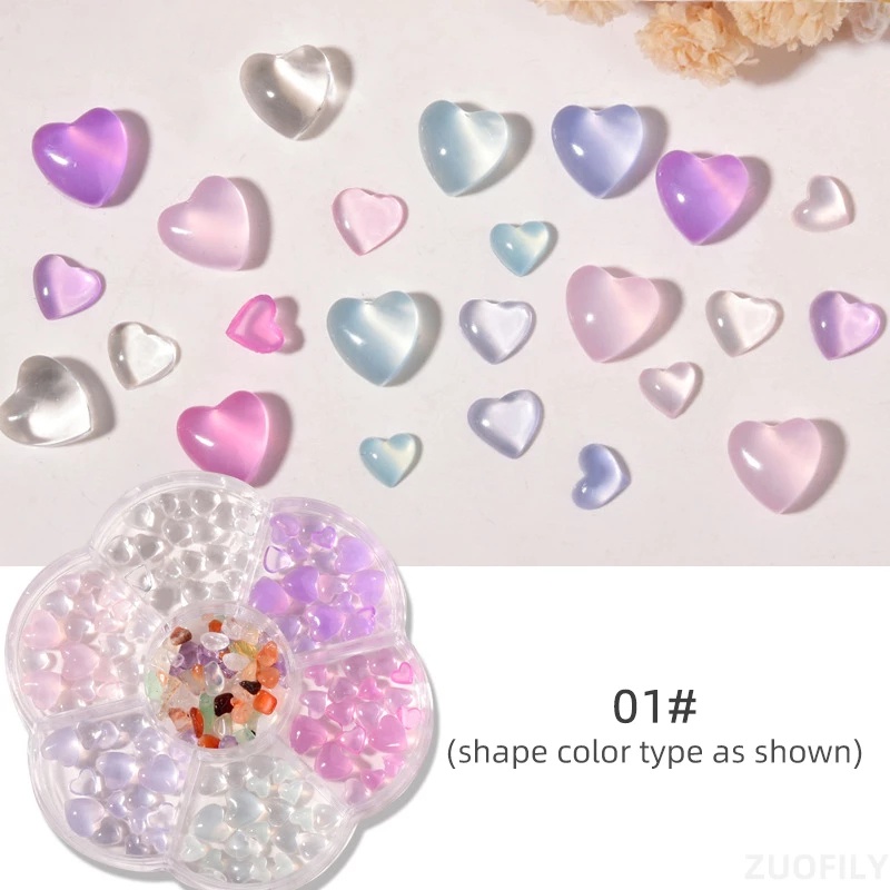 Hộp Phụ Kiện Trang Trí Móng Tay 7 Ngăn Nhiều Màu Sắc 3D