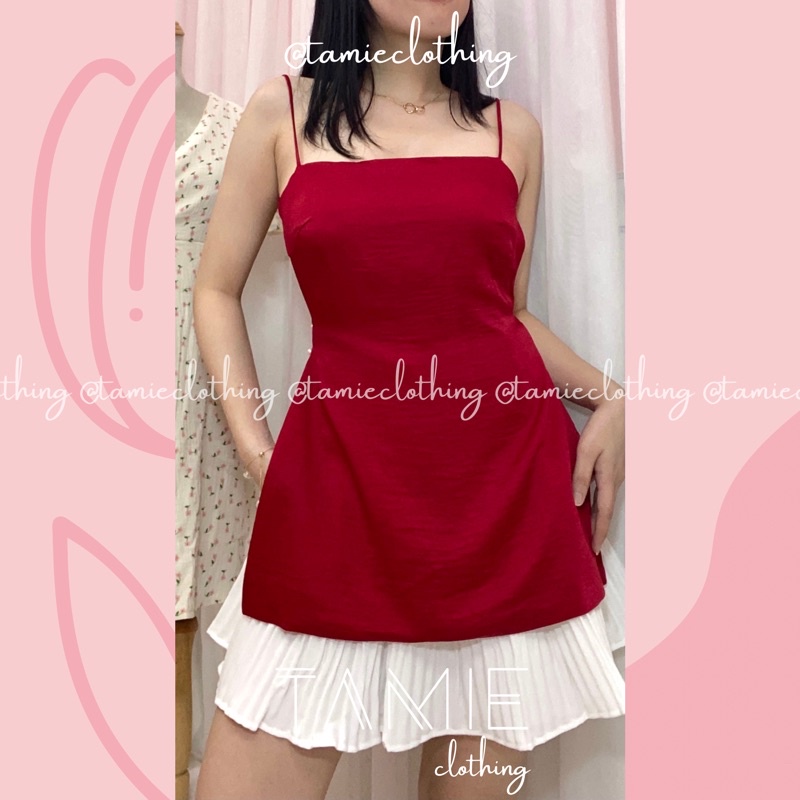 Áo LỤA dây Hở lưng Xẻ vạt SoHot TAMIEclothing Hình thật