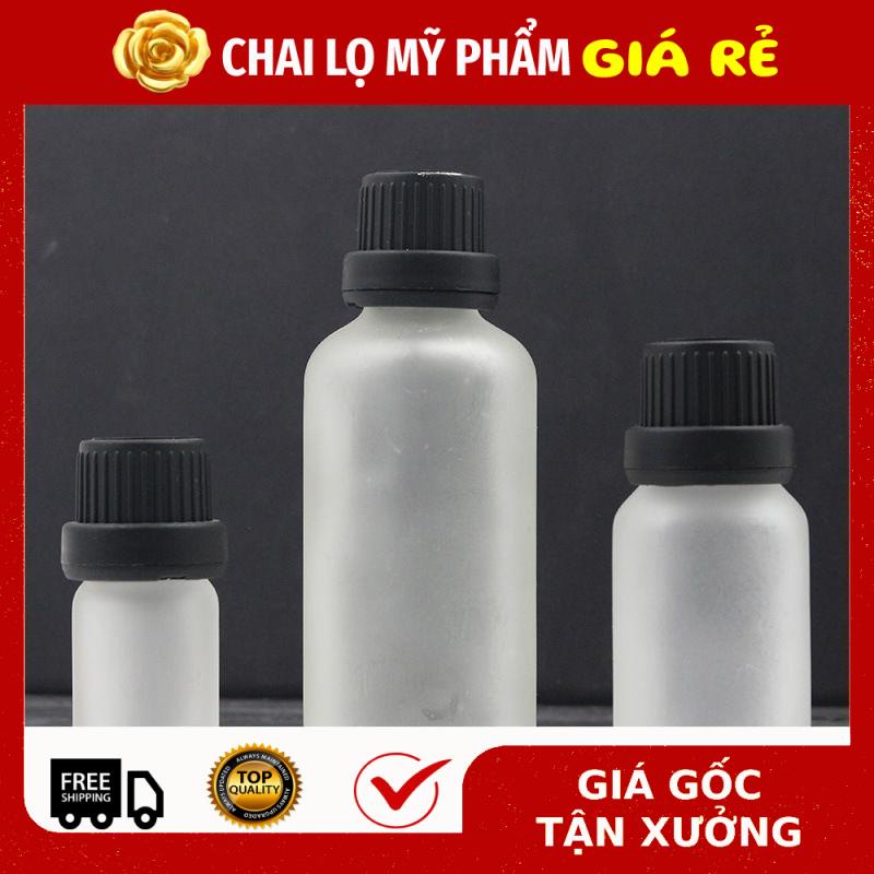 Lọ Chiết Serum Thủy Tinh Phun Mờ Cao Cấp Nắp Vặn Đen, Trắng 50ML, 100ML Dùng Chiết Tinh Chất .