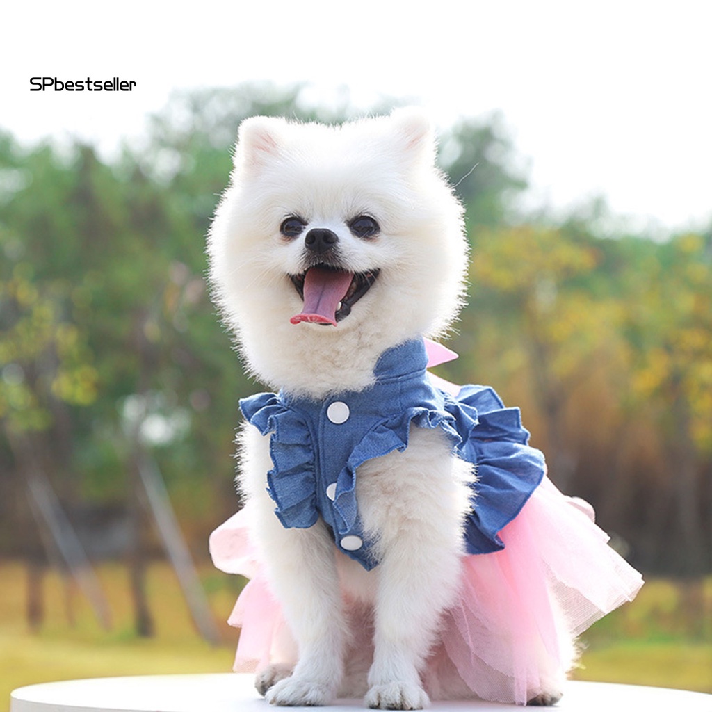 Đầm Lưới Chui Đầu Co Giãn Đáng Yêu Cho Cún Cưng