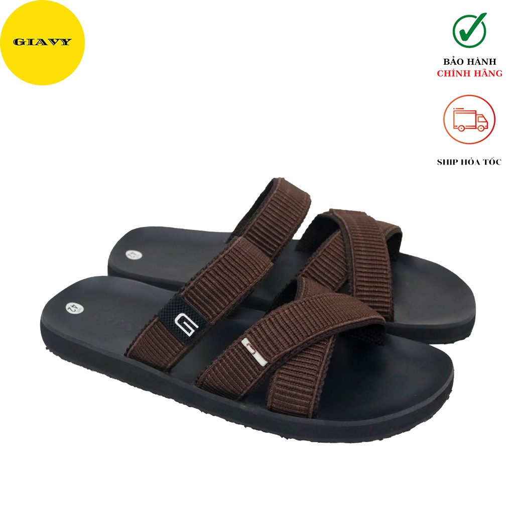 Dép nam quai chéo DTL345 - GIÀY GIAVY