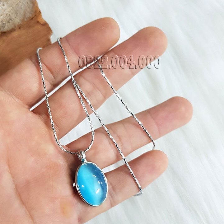 Dây chuyền mặt đá xanh MZ1816.