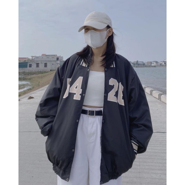 Áo khoác Bomber dù Jacket Ulzzang số 5426 nam nữ form rộng