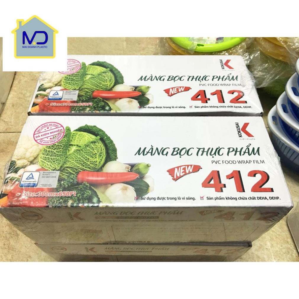 (hot) Màng bọc thực phẩm KOKUSAI 412 [Hàng công ty chính hãng]