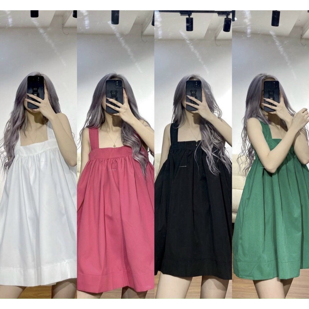 Váy babydoll chéo lưng Ulzzang đầm kiểu nữ siêu đẹp cao cấp