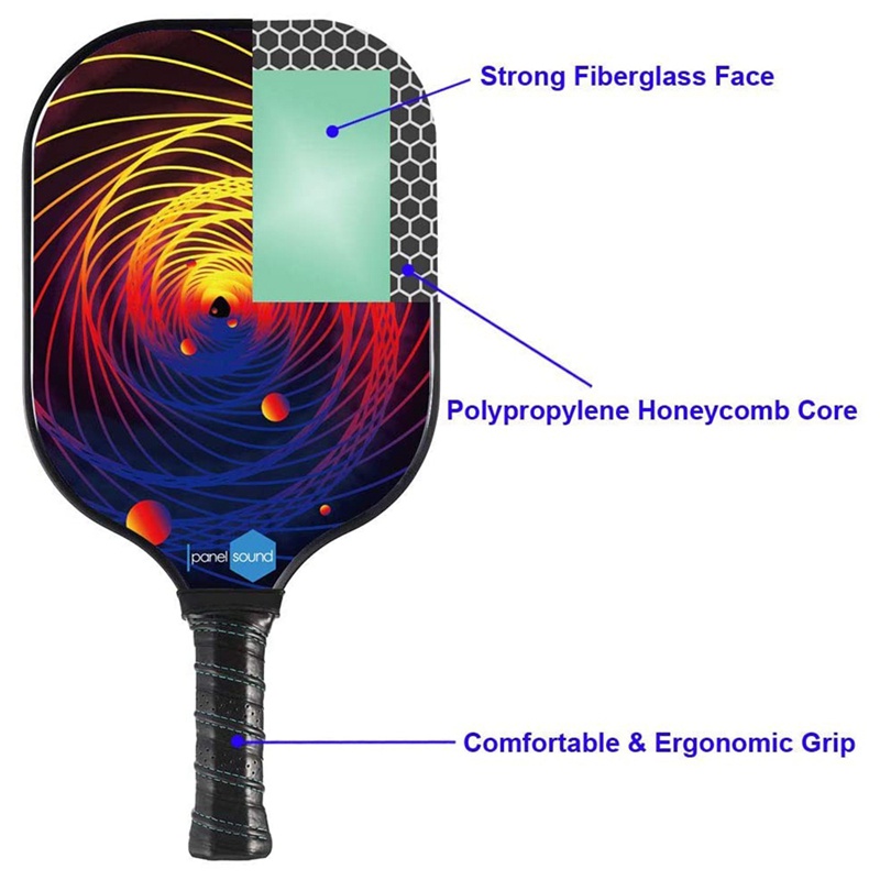Bộ 2 Vợt Chơi Bóng Pickleball Siêu Nhẹ Và Nhanh Chóng Kèm Túi Đựng 4 Quả Bóng