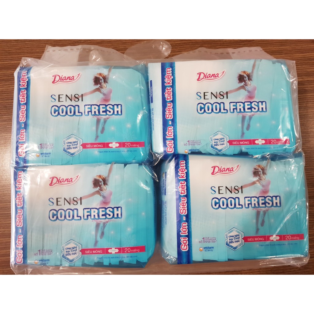 [SIÊU RẺ] COMBO 2 GÓI BVS DIANA SENSI COOL FRESH GÓI LỚN 20 MIẾNG