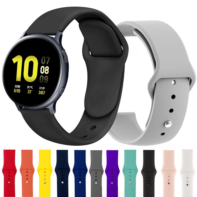 Dây Đeo Silicon 18/20 22mm Cho Đồng Hồ Thông Minh Samsung Galaxy Watch 4/Classic Active 2 44mm 42mm/46mm Gear S3 Huawei GT 2/2e/pro/3