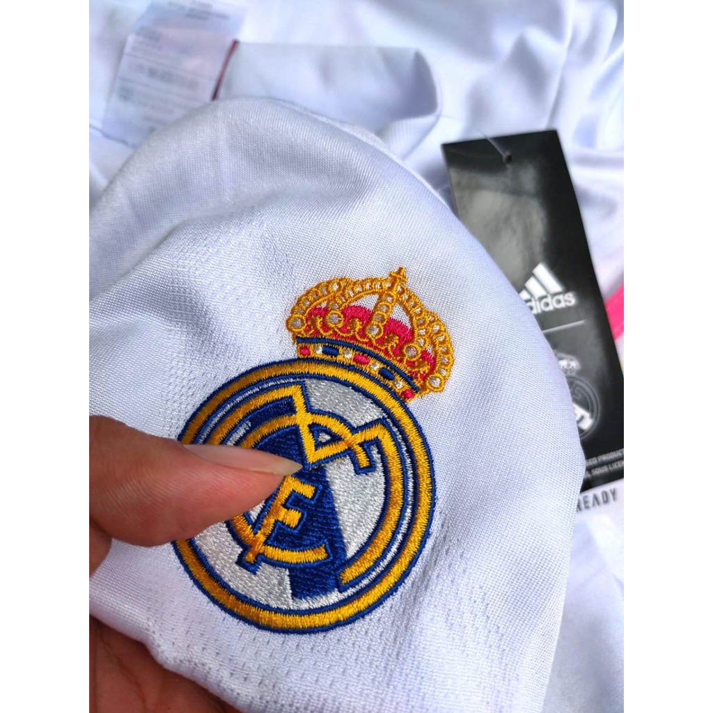 Áo Thun Tay Dài In Logo Real Madrid Thời Trang 2020 2021